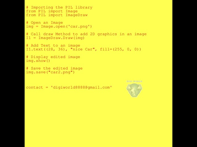 Python Function to create Image text Photo