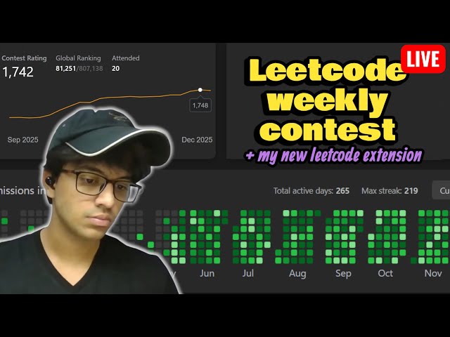 Leetcode weekly contest 482 + my new leetcode extension | Live attempt