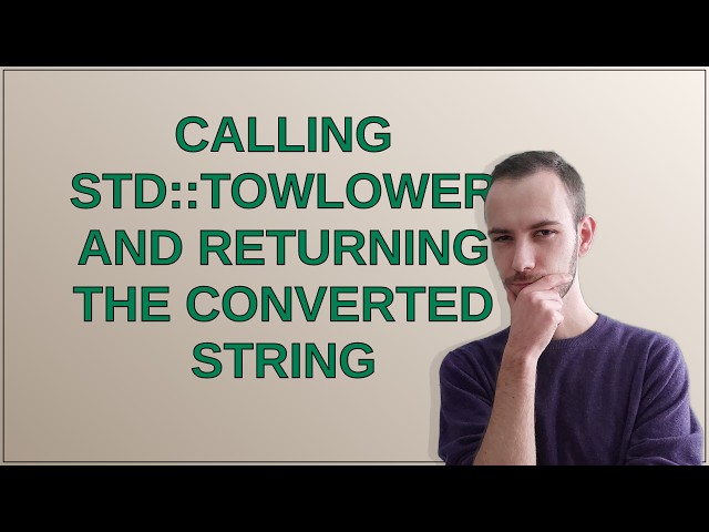 Calling std::towlower and returning the converted string