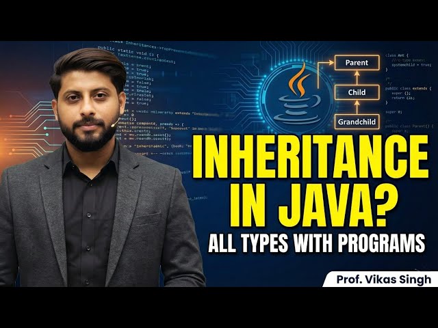 What Is Inheritance In Java? | Inheritance All Types with Programs | Java Tutorial By Vikas Singh