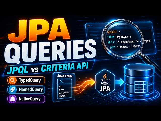 JPA Queries Explained - JPQL, Criteria API, Query, TypedQuery, NamedQuery, NativeQuery