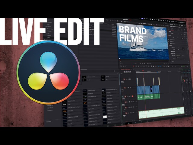 🔴  Editing My Show Reel Live - Round 2 - DaVinci Resolve 21
