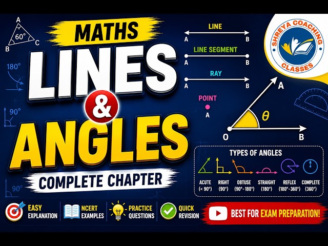 Lines & Angles | Complete Chapter | NCERT | Easy Explanation with Practice Questions