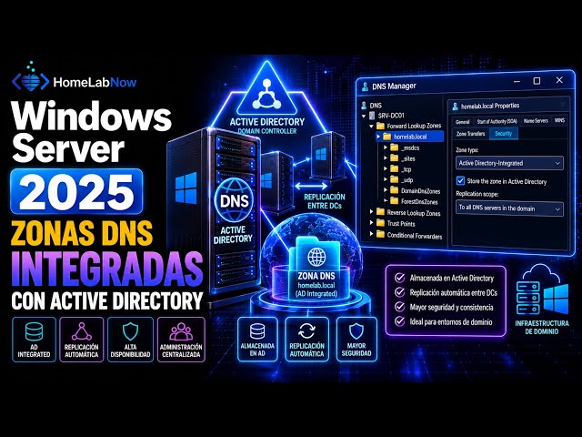 Windows Server 2025: Active Directory Integrated DNS Zones