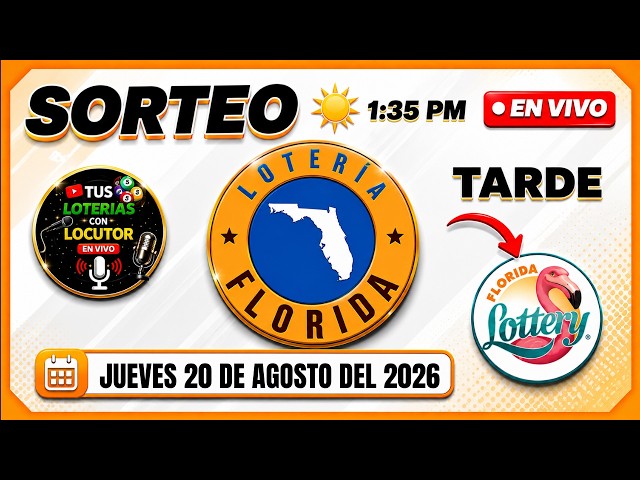 Florida Lottery Afternoon Draw 1:35 PM LIVE Thursday, August 20, 2026