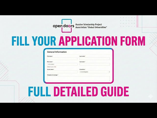 How to Fill Open Doors Scholarship Application Form 2026: Step-by-Step Guide