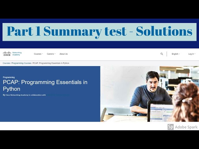 Part 1 Summary Test || Solutions || Programming essentials in python || python quiz