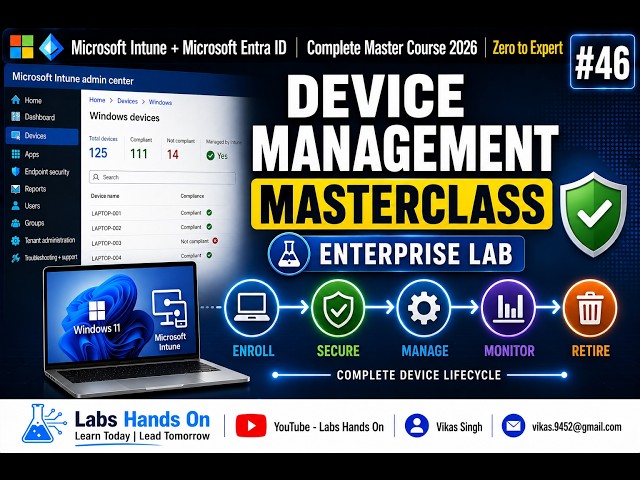 #46 Manage Windows Devices with Microsoft Intune | Complete Device Lifecycle Management | Full Demo