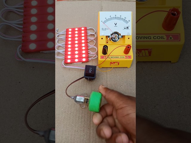 DIY Project: Drone Motor Spins 775 DC Generator ⚡ → 30 Green LEDs 💚 | Voltage Test