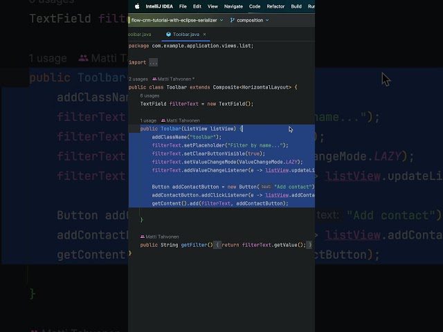 Achieving OOP Composition with Vaadin #shorts #coding #programming #java #webcomponents