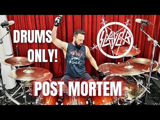 SLAYER - POSTMORTEM - DRUMS ONLY!  BIG 4 DRUMMING - JON DETTE