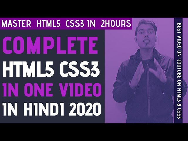 Complete HTML5 and CSS3 in One Video In Hindi 2020