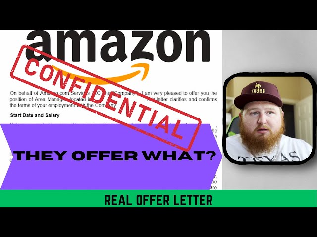 REAL Offer Letter: Amazon Area Manager  (L4)  2023