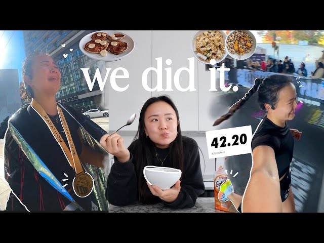 My First Marathon 🥹 | my running journey + tips, week of carb loading, old food fears & WHY I run