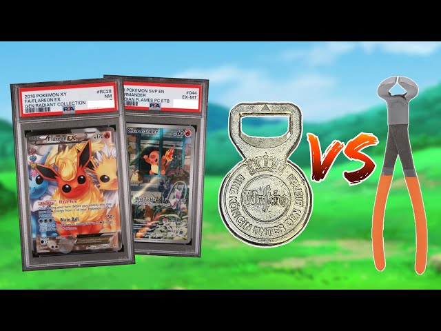 Destroying PSA Slabs - Bottle Opener vs Pliers Test