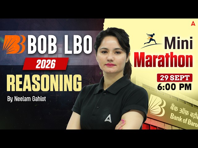 BOB LBO 2026 Reasoning Mini Marathon | Complete Exam Preparation | By Neelam Gahlot