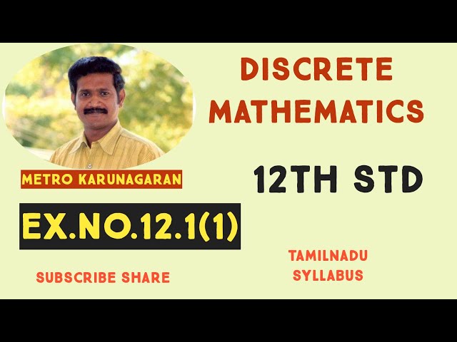 12th Std Maths Ex.12.1(1) Determine whether * is a binary operation on the set given below a*