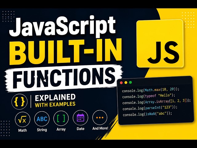 JavaScript Built-in Functions Explained | Important Functions Every Developer Should Know