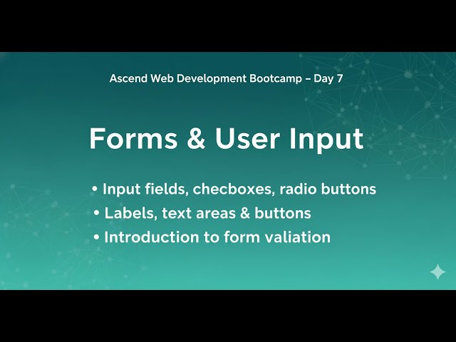 Forms in HTML
