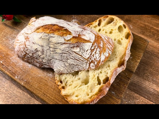 No kneading! 4 Ingredient Italian Bread! Anyone Can Make It!