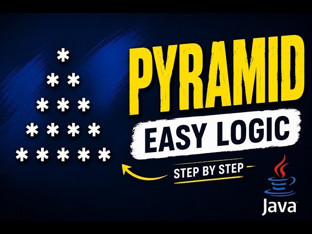 Pyramid Star Pattern in Java | Easy Logic Explained | Pattern Printing for Beginners