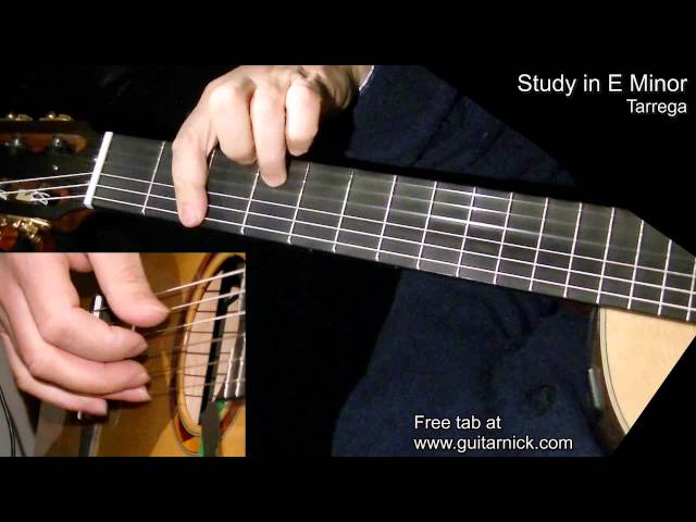 Study in E Minor (Tarrega) - fingerstyle + TAB! Learn to play classic guitar