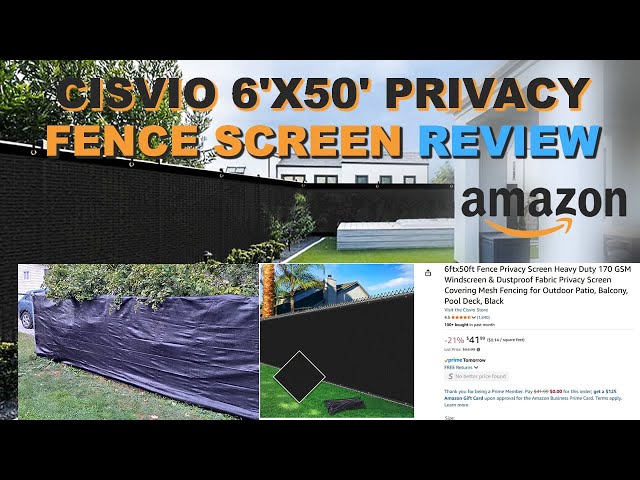 Amazon Cisvio Fence Privacy Screen 6'X50' Product Review & Install. #productreview #amazon