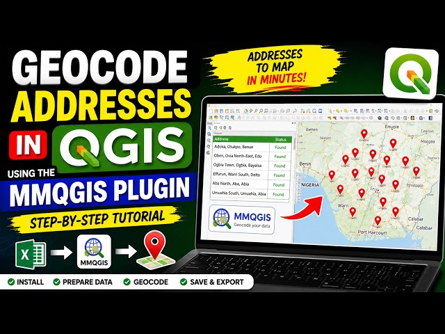 How to Geocode Addresses in QGIS Using the MMQGIS Plugin (Step-by-Step)