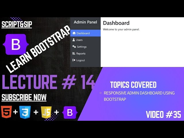 Responsive Admin Dashboard Using Bootstrap 5 | Full Tutorial