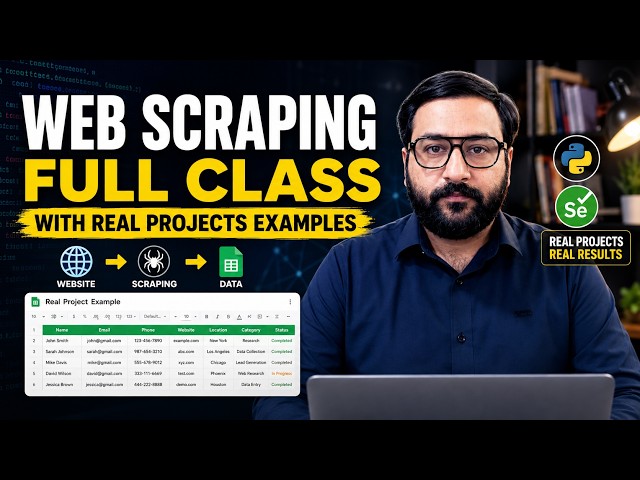 Web Scraping Full Course | Learn Web Scraping with Real Project Examples (2026)