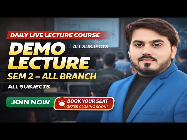 DEMO LECTURE FOR DAILY LIVE LECTURE COURSE FOR DIPLOMA SEM 2 || ALL BRANCH || ALL SUBJECT #gtu