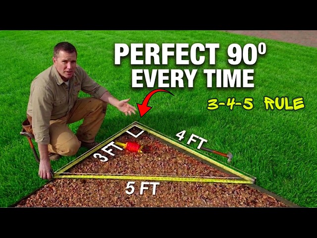 How to Square ANY Corner Perfectly | The 3-4-5 Rule | he Easiest Way to Find a Perfect 90° Angle