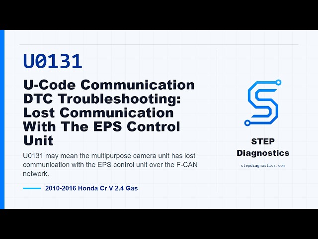 U0131: U-Code Communication DTC Troubleshooting: Lost Communication With The EPS Control Unit - 2...