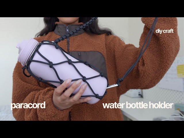 diy paracord water bottle sling