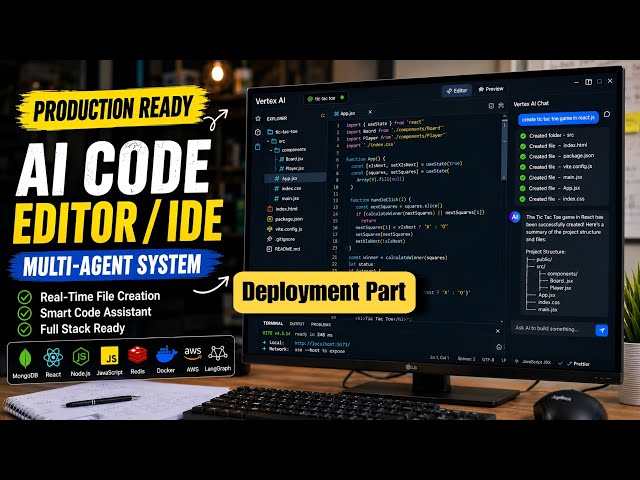 I Built an AI Code Editor/IDE from Scratch with MERN,Redis, LangGraph & Microservices 🚀 | Part 2 