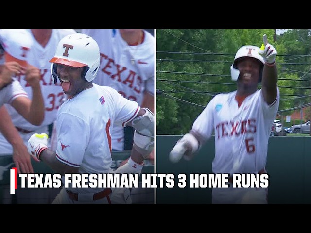 3 HOME RUNS 😮 Texas' Anthony Pack Jr. sets a Longhorns NCAA tourney record 🔥 | ESPN College Baseball