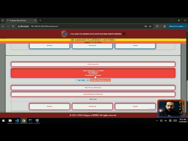 Day 15 | Monthly Attendance Report in ERP System