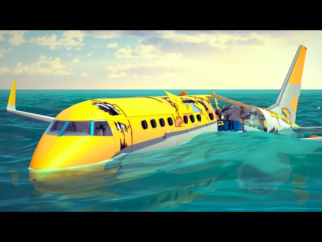 Airplane Crashes Into Water and Emergency Landings #7 | Besiege