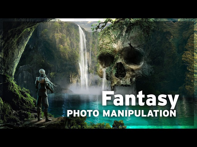 Creating Skull Cave | Fantasy Concept Art Photo Manipulation Timelapse