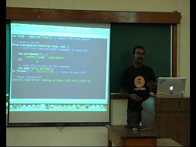 A slightly advanced introduction to node.js -Sudar Muthu