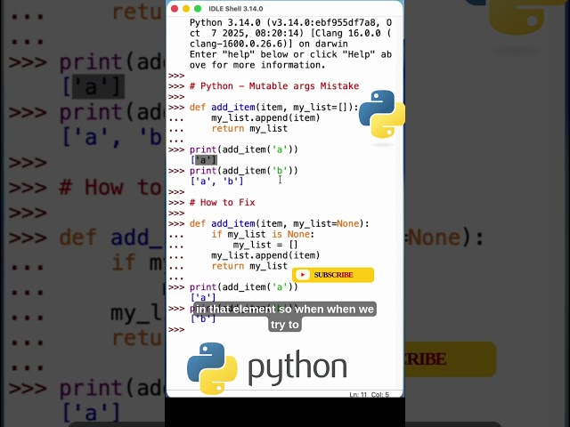 Python Mutable Default Arguments Mistake for Beginners