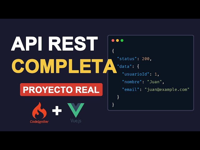 API REST completa: CodeIgniter 4 + Vue 3 (proyecto real)