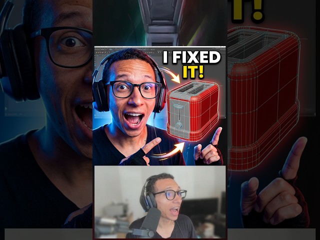 How I fixed my broken toaster model #3DModeling #Maya #Tutorial