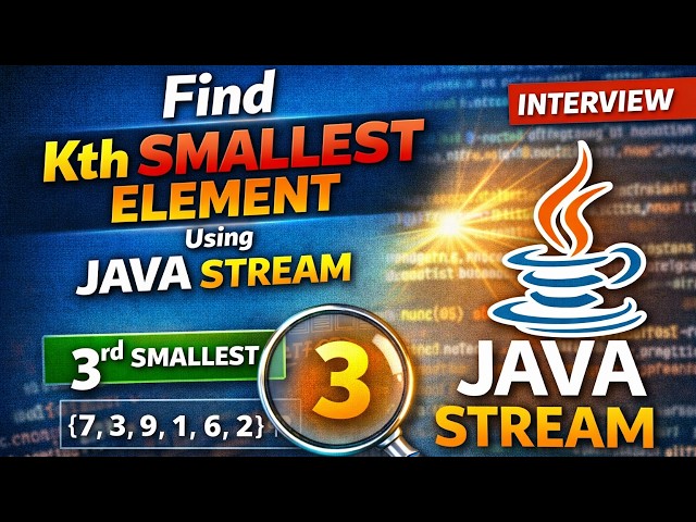 Find Kth Smallest Element Using Java Stream | Java 8 Interview Question
