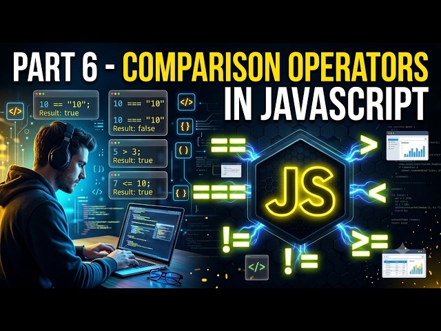 🔴JavaScript Tutorial Part 6 | Comparison Operators in JavaScript