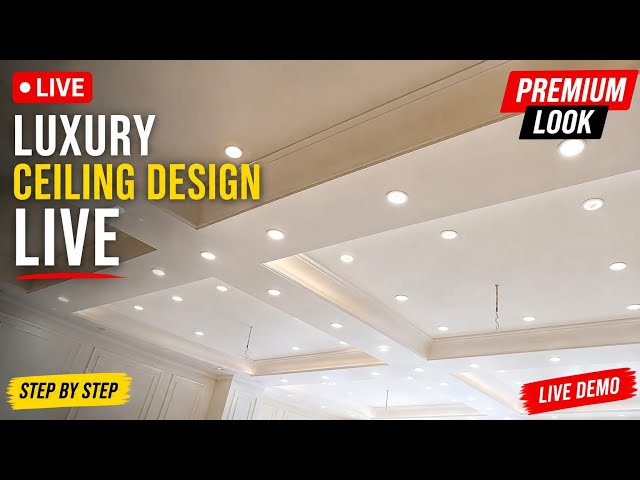 LIVE Chhat White Colour Paints  | Modern False Ceiling Design & Premium Look 🏠 #live