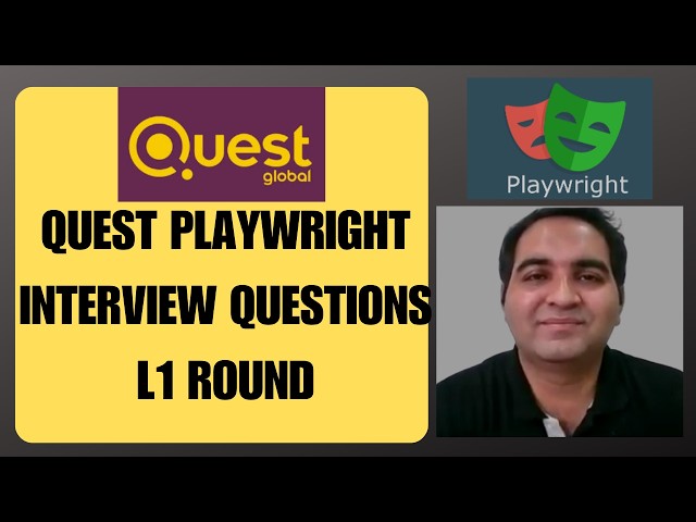 Quest Global Playwright Interview 🔥 Questions Asked in SDET/QA Automation| RD Automation Learning