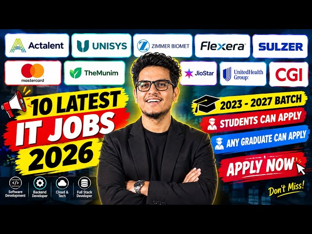 Latest IT Jobs 2023-2027🔥 | Backend, Full Stack, Software Engineer & Developer Jobs | Apply Now