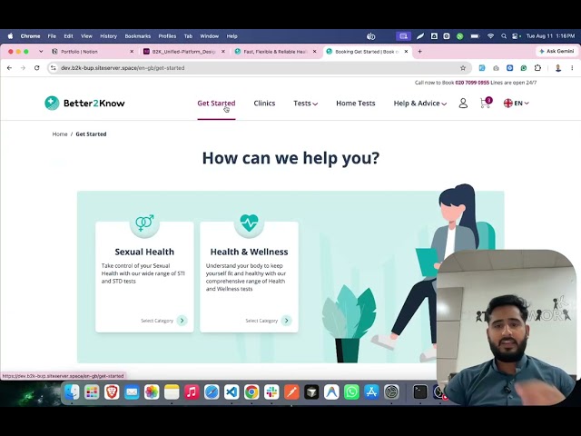 Better2Know, Private Healthcare Testing & Booking Platform (VueJS/NuxtJS)