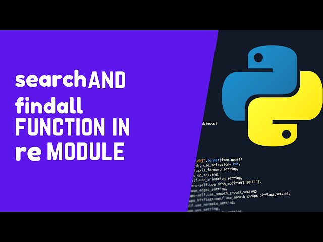search and findall function in re module of python